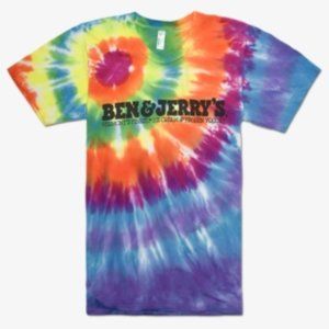Ben and Jerry's tie-dye crew t-shirt